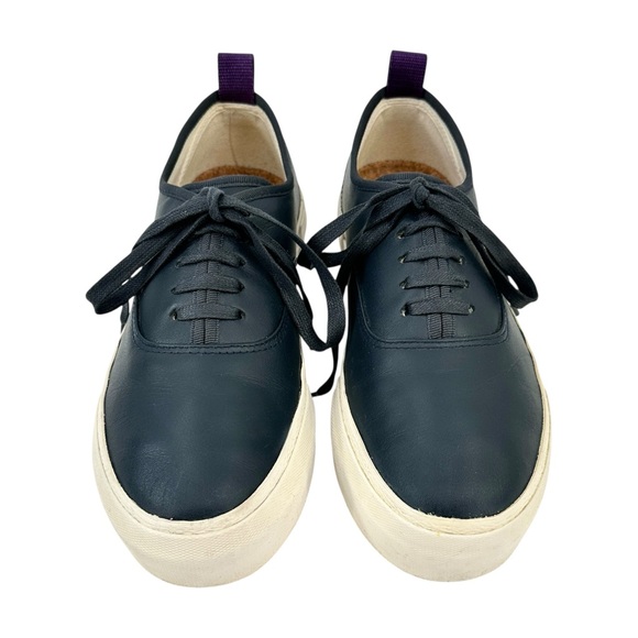 EYTYS Mother Navy Blue Platform Nobuck Leather Chunky Platform Sneakers sz 8.5 - Picture 3 of 9